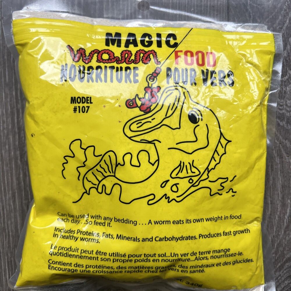 Magic Products Worm Food Fishing Bait, 12-Ounce, Brown